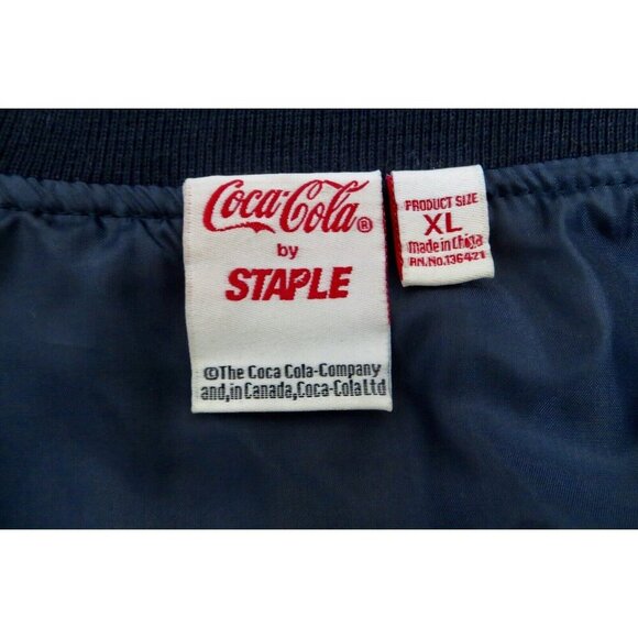 NEW! Coca-Cola by Staples Varsity Jacket Embroidery Blue Green Unisex SZ XL - Picture 8 of 9